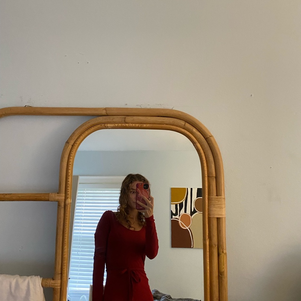 Forever 21 red body-con midi dress